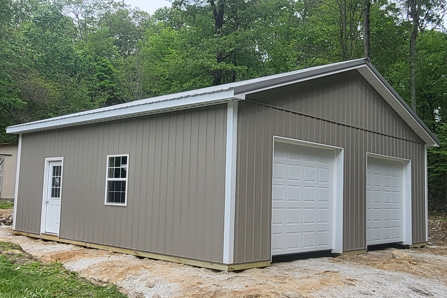 30x30 Garage in Newton, NJ 4 30x30 pole barn garage with two garages in newton nj