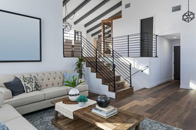 Modern Barndominium interior living room